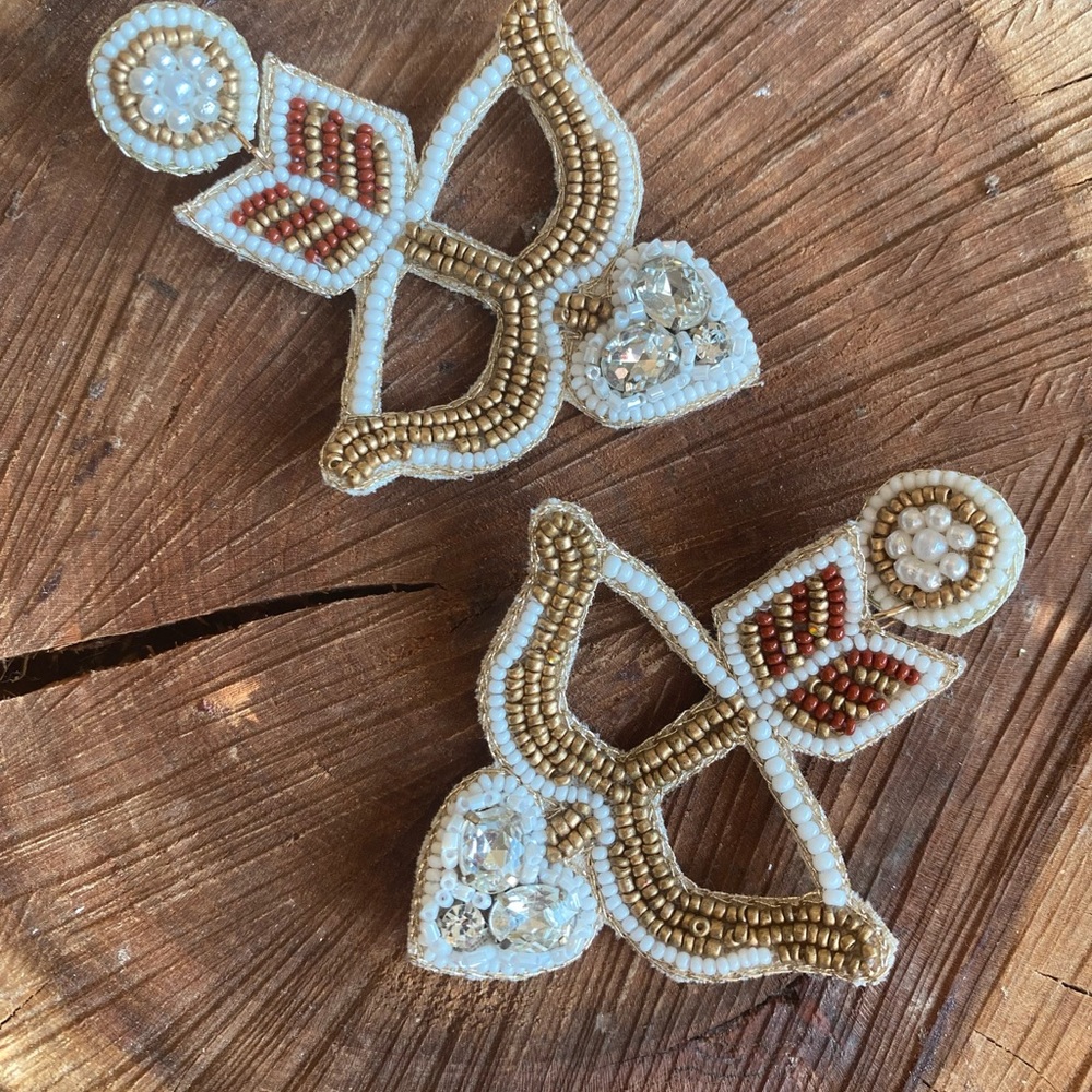 Seed Bead Valentine Earrings